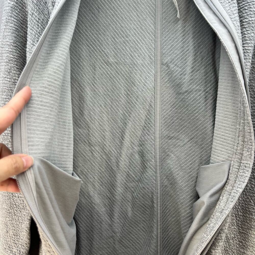 Lululemon Jacket Women's 2 Light Gray On Repeat Full Zip Textured Athleisure - Picture 9 of 12